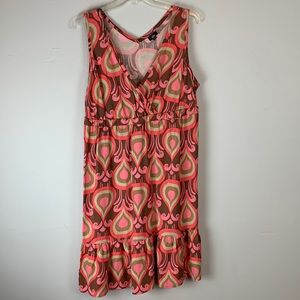 Mossino cotton dress pink and brown 20/22